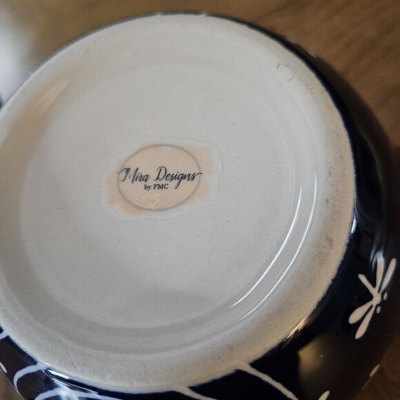 Dragonfly Teapot Set MIRA DESIGNS by FMC 4 cups tea/teapot set Navy Blue White - Picture 8 of 10